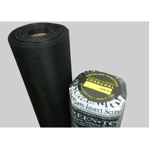 18x16 Aluminum Mesh Screen 36" x 100FT Roll Charcoal