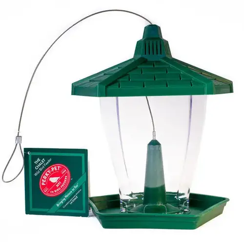Bird Feeder Wild Bird 1.25 lb Plastic 1 ports Green Bird Feeder Wild Bird 1.25 lb Plastic 1 ports Green