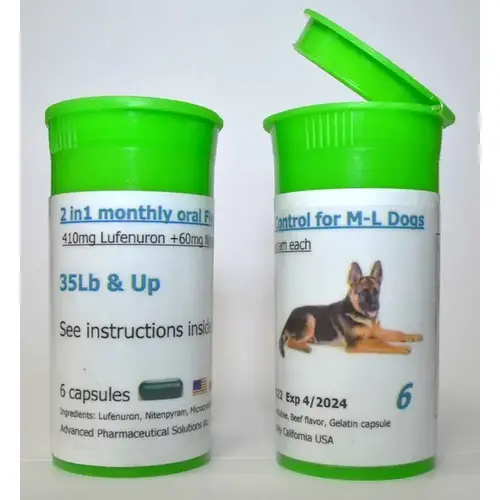 Oral Flea Control - 6 Capsules Medium/Large Dog Oral Flea Control - 6 Capsules Medium/Large Dog