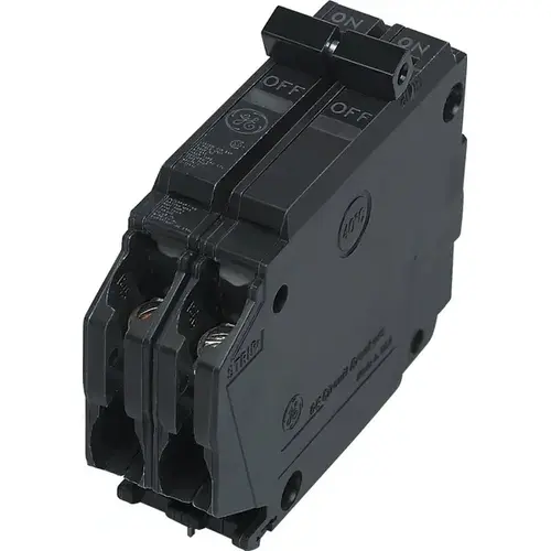 Feeder Circuit Breaker, Type THQP, 20 A, 2 -Pole, 120/240 V, Plug Mounting Black