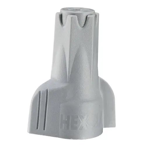Hex-Lok Wire Connector, 6 to 14 AWG Wire, Copper Contact, Thermoplastic Housing Material, Gray - pack of 50 Hex-Lok Wire Connector, 6 to 14 AWG Wire, Copper Contact, Thermoplastic Housing Material, Gray - pack of 50
