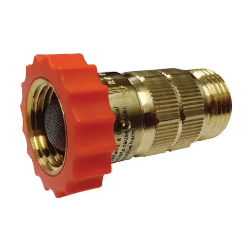 Water Pressure Regulator, 3/4 in ID, Female x Male, 40 to 50 psi Pressure, Brass Water Pressure Regulator, 3/4 in ID, Female x Male, 40 to 50 psi Pressure, Brass