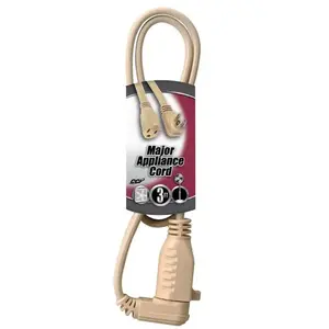 Southwire 3531SW3323 3 ft, 14/3 Gauge/Conductors, Beige Indoor Extension Cord