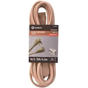 Southwire 3536SW3323 15Ft. 14/3 Air Conditioner Grey Extension Cord Beige