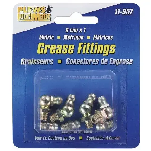 Grease Fitting Assortment, M6 x 1 Silver - pack of 8 Grease Fitting Assortment, M6 x 1 Silver - pack of 8