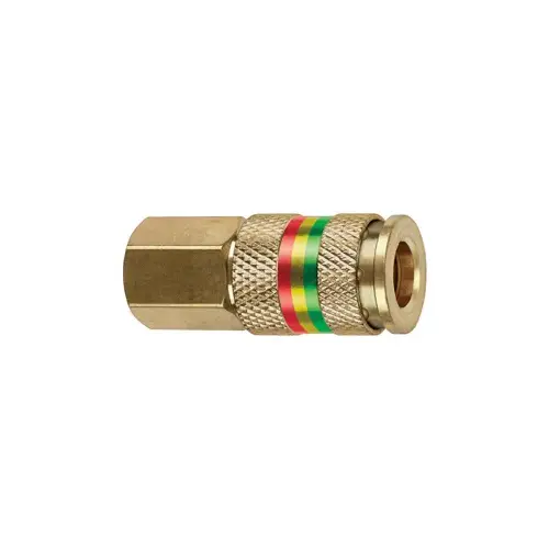 Tru-Flate Brass Universal Coupler 1/4-in. Female 1-pc.