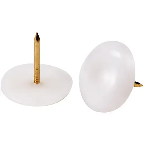 Chair Glide White 7/8" Nail-On Plastic White