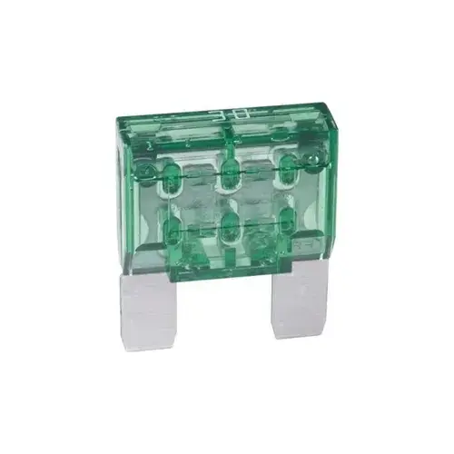 Automotive Fuse, Blade Fuse, 32 VDC, 30 A, 1 kA Interrupt Green