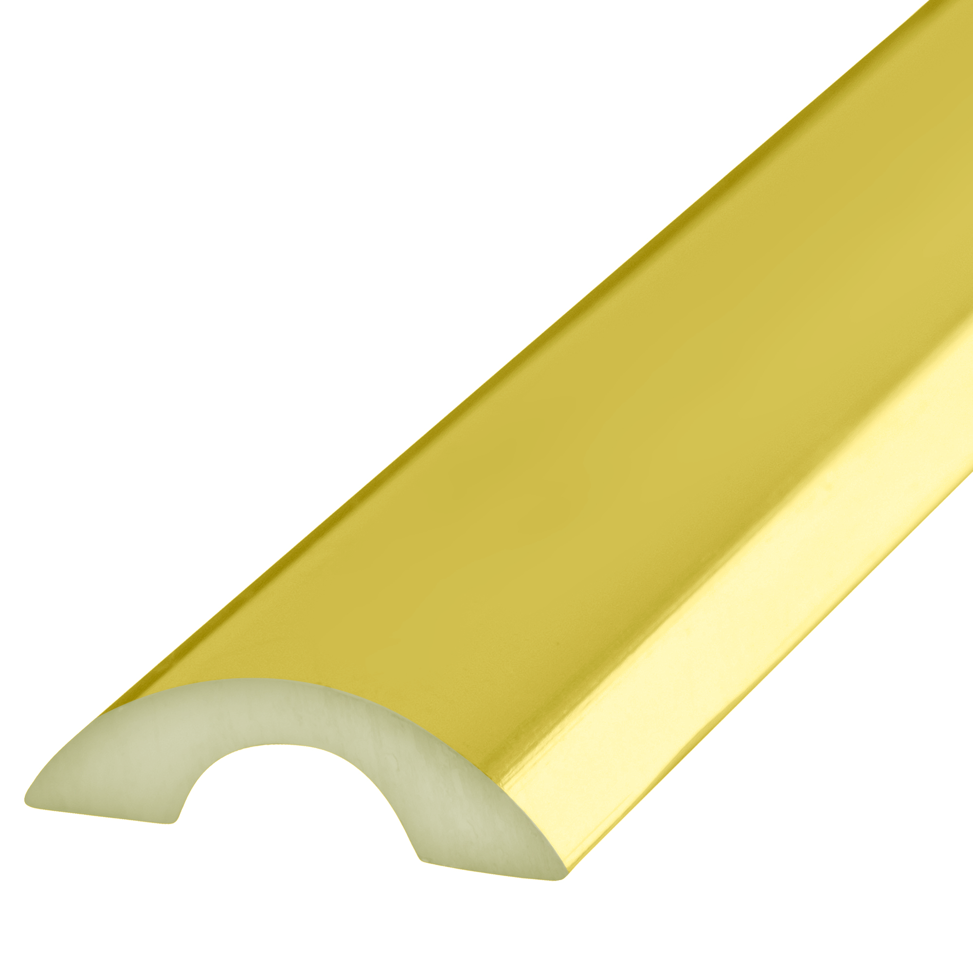 CRL SDT980BGA-CCP36 Brite Gold Anodized Frameless Shower Door Half-Round Threshold -  36" Length