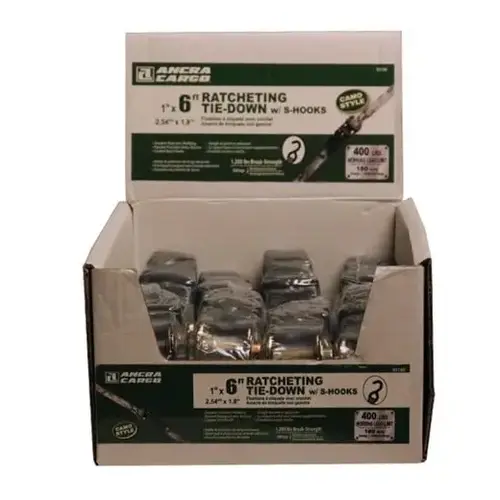 1"X6 ft Ratchet Tie Down-Display Bin