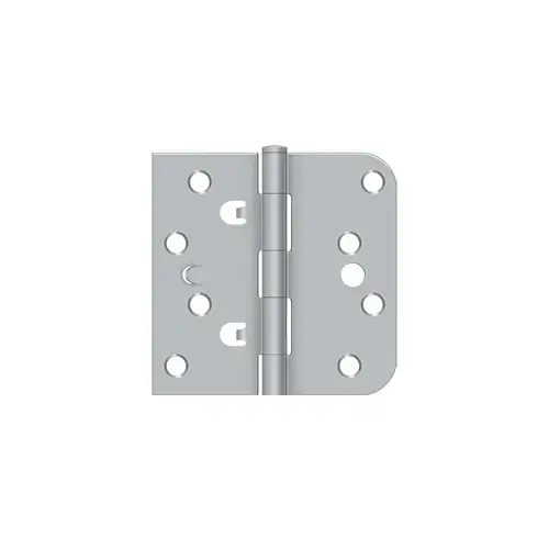 5/8" Radius Plain Bearing Mortise SQ Hinge Security/ Loc. Tab Option Brushed Chrome Pair 5/8" Radius Plain Bearing Mortise SQ Hinge Security/ Loc. Tab Option Brushed Chrome Pair