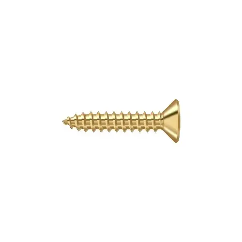 Wood Screw, SB, #10 x 1" in PVD Polished Brass