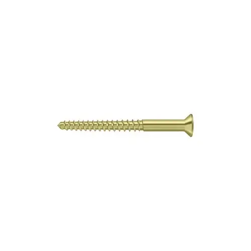 Wood Screw; SB; #12 x 2-1/2"; Bright Brass Finish Wood Screw; SB; #12 x 2-1/2"; Bright Brass Finish