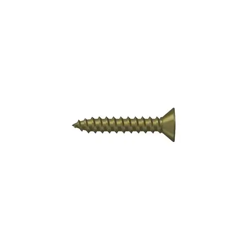 Wood Screw; SB; #7 x 3/4"; Antique Brass Finish Wood Screw; SB; #7 x 3/4"; Antique Brass Finish