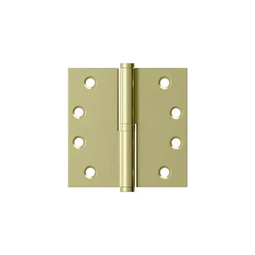 Right Hand 4" x 4" Square Lift-Off Hinge Unlacquered Brass Finish Right Hand 4" x 4" Square Lift-Off Hinge Unlacquered Brass Finish