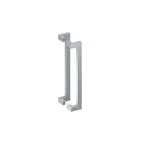 24" BACK-TO-BACK MODERN OFFSET PULLS in Brushed Stainless