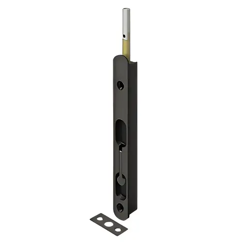 18" Extension Flush Bolt, Zinc Material, Round Corners, 1/2" Bolt Diameter, 1" Bolt Throw, Oil-rubbed Bronze Finish, Door Accessory 18" Extension Flush Bolt, Zinc Material, Round Corners, 1/2" Bolt Diameter, 1" Bolt Throw, Oil-rubbed Bronze Finish, Door Accessory