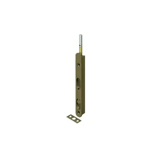 18" Extension Flush Bolt, Solid Brass Material, Round Corners, 1/2" Bolt Diameter, 1" Bolt Throw, Antique Brass Finish, Door Accessory 18" Extension Flush Bolt, Solid Brass Material, Round Corners, 1/2" Bolt Diameter, 1" Bolt Throw, Antique Brass Finish, Door Accessory
