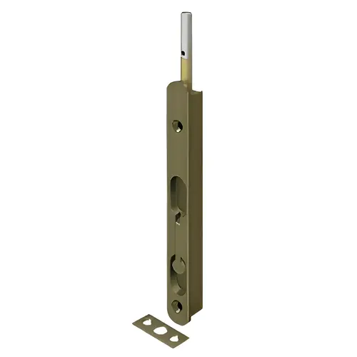18" Extension Flush Bolt, Solid Brass Material, Round Corners, 1/2" Bolt Diameter, 1" Bolt Throw, Antique Brass Finish, Door Accessory 18" Extension Flush Bolt, Solid Brass Material, Round Corners, 1/2" Bolt Diameter, 1" Bolt Throw, Antique Brass Finish, Door Accessory