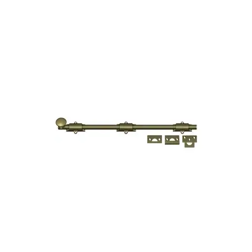 18" Surface Bolt; Heavy Duty; Antique Brass Finish 18" Surface Bolt; Heavy Duty; Antique Brass Finish