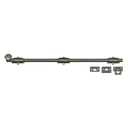 24SB 24" Surface Bolt, Heavy-Duty, Solid Brass Antique Nickel 24SB 24" Surface Bolt, Heavy-Duty, Solid Brass Antique Nickel