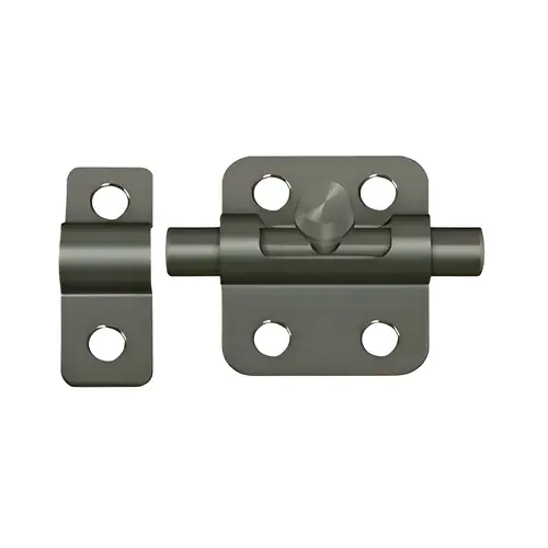 2" Barrel Bolt; Antique Nickel Finish 2" Barrel Bolt; Antique Nickel Finish