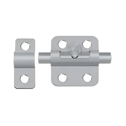 2" Barrel Bolt; Brushed Chrome Finish 2" Barrel Bolt; Brushed Chrome Finish