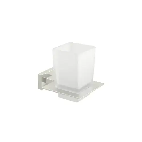 55D Series Frosted Glass Tumbler Set Polished Nickel 55D Series Frosted Glass Tumbler Set Polished Nickel