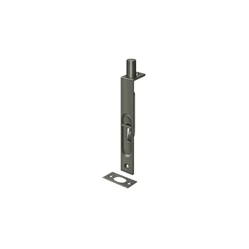6" Flush Bolt; Heavy Duty; Square; Antique Nickel Finish 6" Flush Bolt; Heavy Duty; Square; Antique Nickel Finish