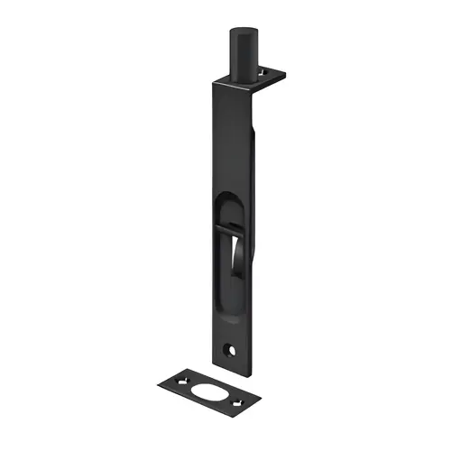 6" Flush Bolt; Heavy Duty; Square; Black Finish 6" Flush Bolt; Heavy Duty; Square; Black Finish