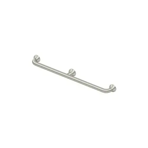 36" Center To Center 88 Series Straight Grab Bar With Center Post Satin Nickel 36" Center To Center 88 Series Straight Grab Bar With Center Post Satin Nickel