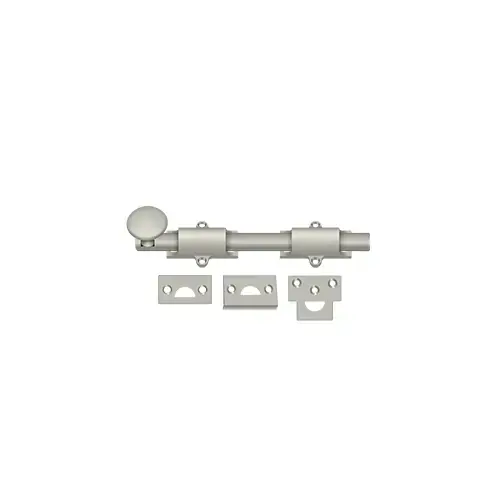 8" Surface Bolt; Heavy Duty; Satin Nickel Finish 8" Surface Bolt; Heavy Duty; Satin Nickel Finish