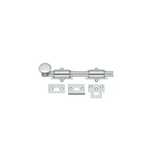 8" Surface Bolt; Heavy Duty; Bright Chrome Finish 8" Surface Bolt; Heavy Duty; Bright Chrome Finish