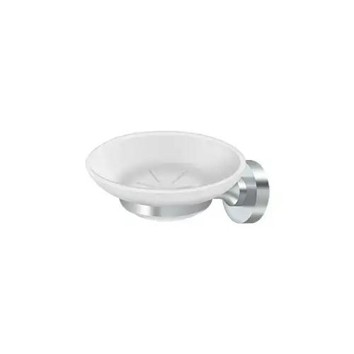 Nobe Series Frosted Glass Soap Dish Polished Chrome