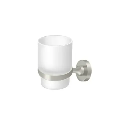 3-3/4" Height Nobe Series Frosted Glass Tumbler Set Satin Nickel - pack of 10