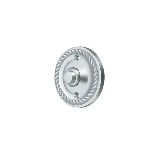 Bell Button, Round with Rope in Polished Chrome Bell Button, Round with Rope in Polished Chrome