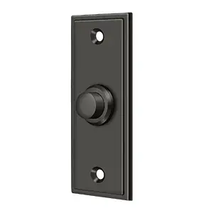 Deltana BBS333U10B Bell Button, Rectangular Contemporary in Oil-rubbed Bronze