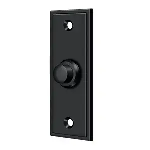 Deltana BBS333U19 Bell Button, Rectangular Contemporary in Paint Black