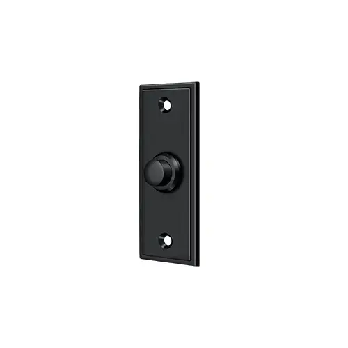 Bell Button, Rectangular Contemporary in Paint Black Bell Button, Rectangular Contemporary in Paint Black