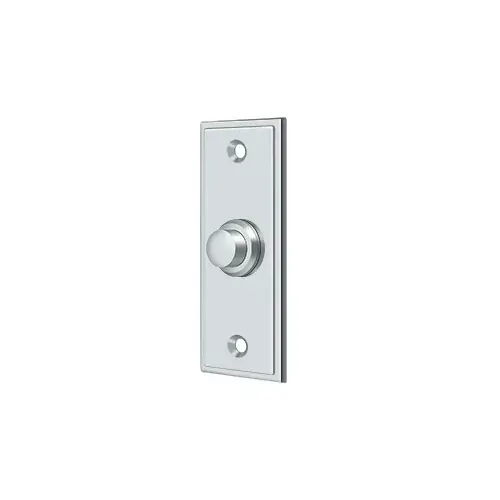 Bell Button, Rectangular Contemporary in Polished Chrome Bell Button, Rectangular Contemporary in Polished Chrome
