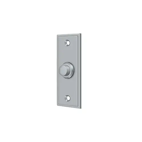 Bell Button, Rectangular Contemporary in Brushed Chrome Bell Button, Rectangular Contemporary in Brushed Chrome