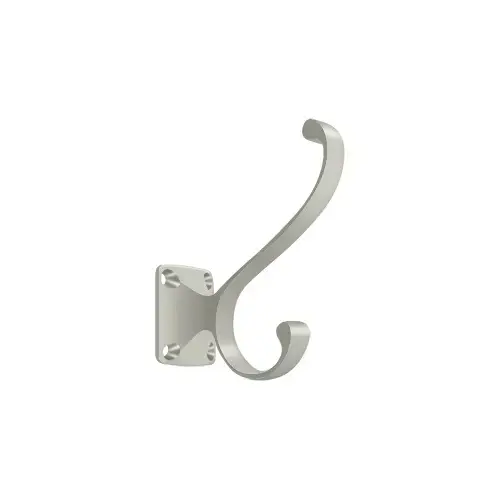 Heavy Duty, Coat and Hat Hook, Satin Nickel Finish Heavy Duty, Coat and Hat Hook, Satin Nickel Finish