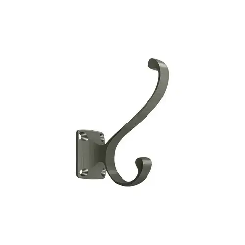 Heavy Duty, Coat and Hat Hook, Antique Nickel Finish Heavy Duty, Coat and Hat Hook, Antique Nickel Finish
