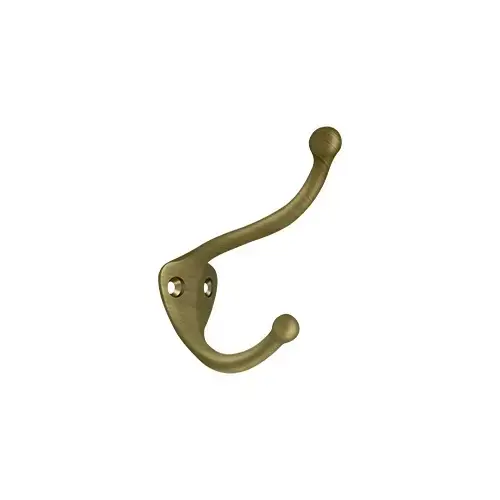 Coat and Hat Hook, Antique Brass Finish Coat and Hat Hook, Antique Brass Finish