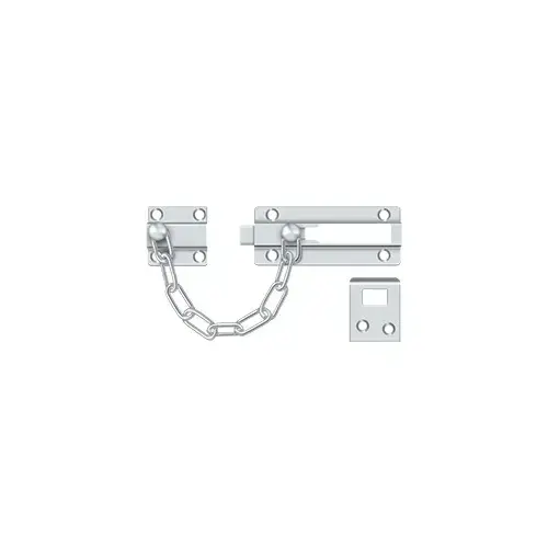 Door Guard; Chain / Doorbolt; Bright Chrome Finish Door Guard; Chain / Doorbolt; Bright Chrome Finish