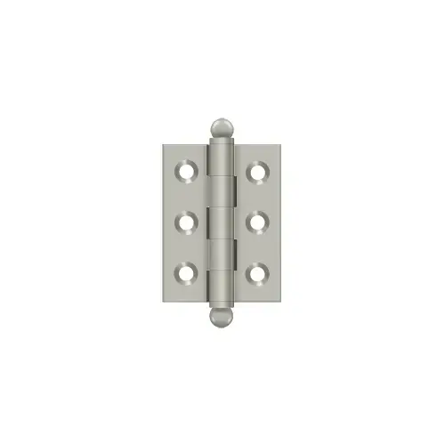 2" x 1-1/2" Hinge, w/ Ball Tips in Brushed Nickel Pair 2" x 1-1/2" Hinge, w/ Ball Tips in Brushed Nickel Pair