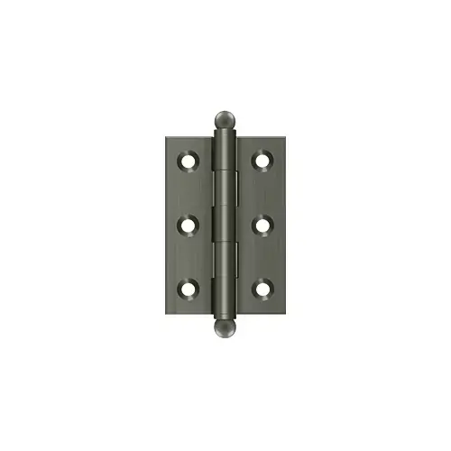 2-1/2" x 1-11/16" Hinge, w/ Ball Tips in Antique Nickel Pair 2-1/2" x 1-11/16" Hinge, w/ Ball Tips in Antique Nickel Pair