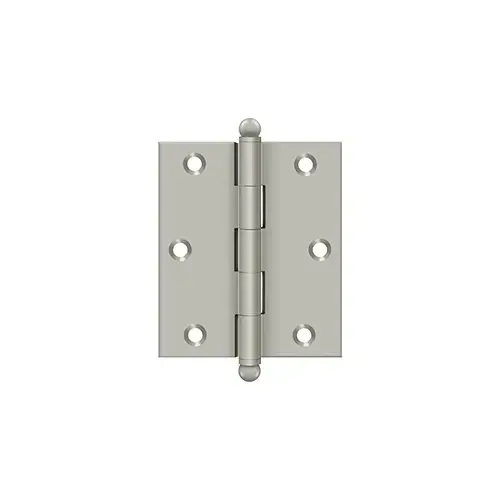 3" x 2-1/2" Hinge, w/ Ball Tips in Brushed Nickel Pair 3" x 2-1/2" Hinge, w/ Ball Tips in Brushed Nickel Pair
