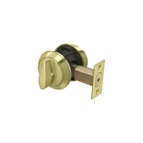 CL200LM Single Cylinder Deadbolt, Grade 1 Polished Brass CL200LM Single Cylinder Deadbolt, Grade 1 Polished Brass