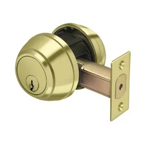 Deltana CL210LM Double Cylinder Deadbolt Grade 1 Polished Brass CL210LM-3